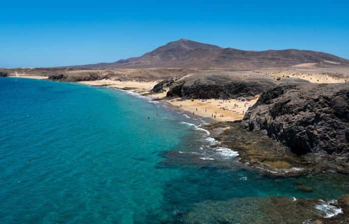 Playas de Punta Papagayo en Lanzarote