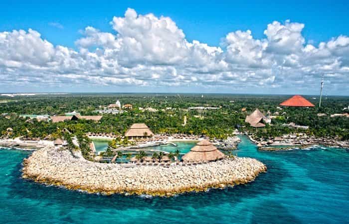 Vista panorámica del parque Xcaret en Riviera Maya