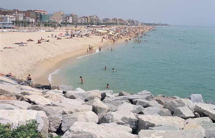 Playa de Ocata en El Masnou, Barcelona