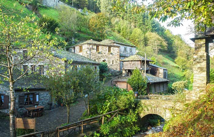 La aldea de Os Teixois en Asturias