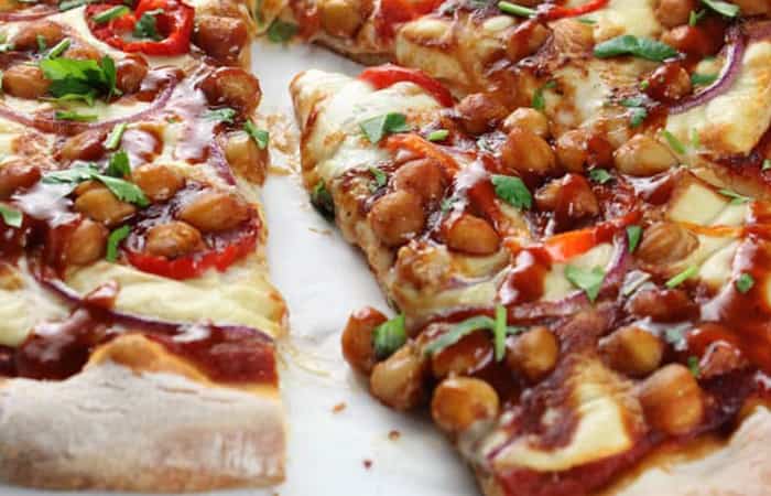 proteínas no animales en pizza
