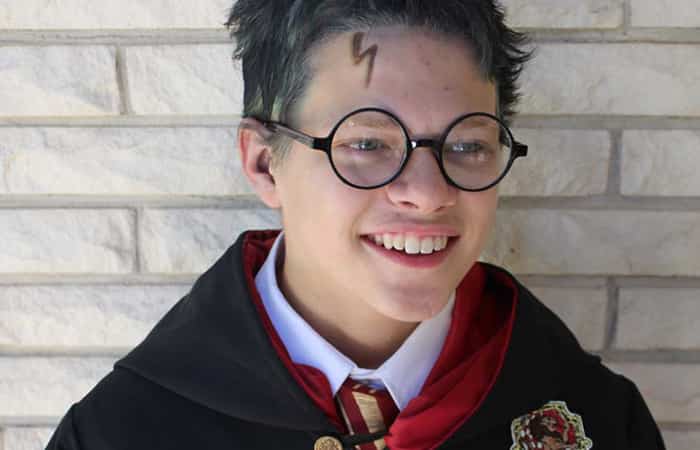 corbata casera para disfraz de Harry Potter