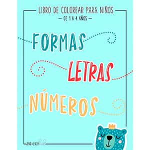 Libro de colorear para niños. Formas, letras y números
