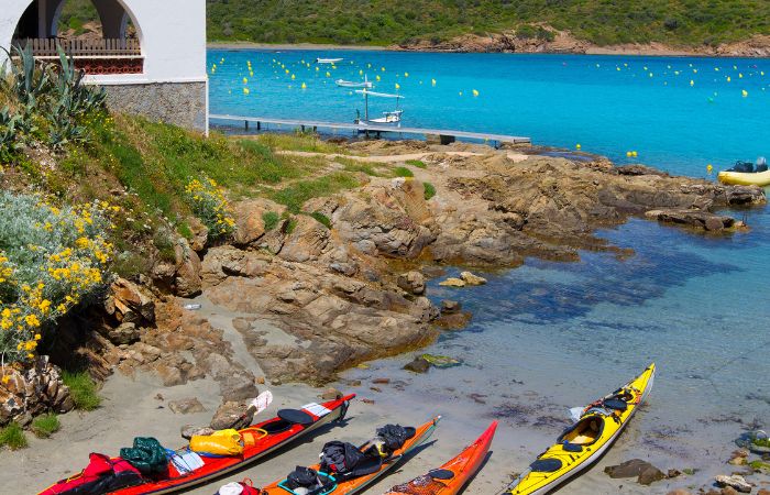 kayak en la costa española: Es Grau, Menorca