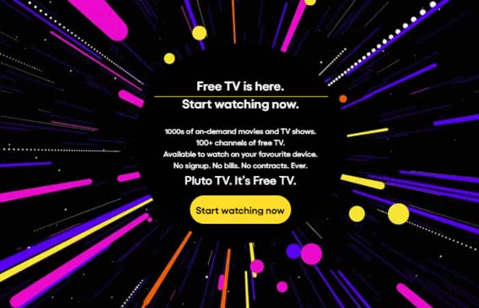 pluto tv start