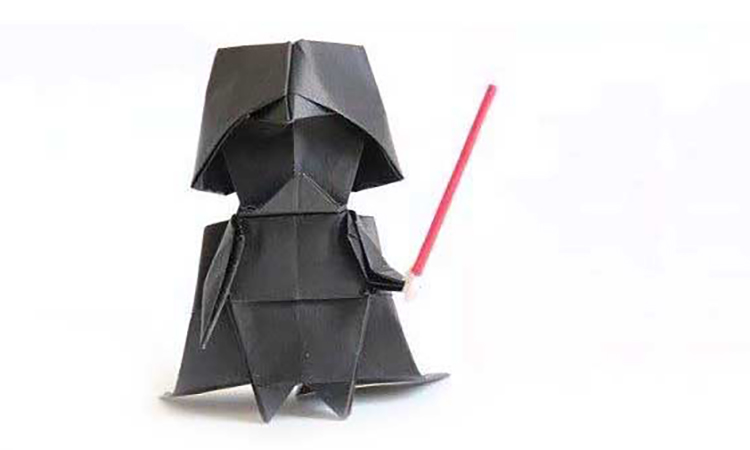 figuras de origami de Star Wars