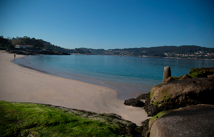 Playa de Menduiña, en Cangas de Morrazo, Pontevedra