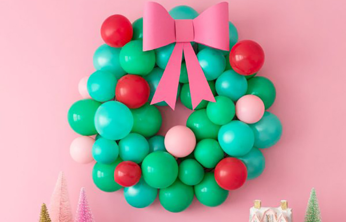 Ideas de decoración navideña con globos