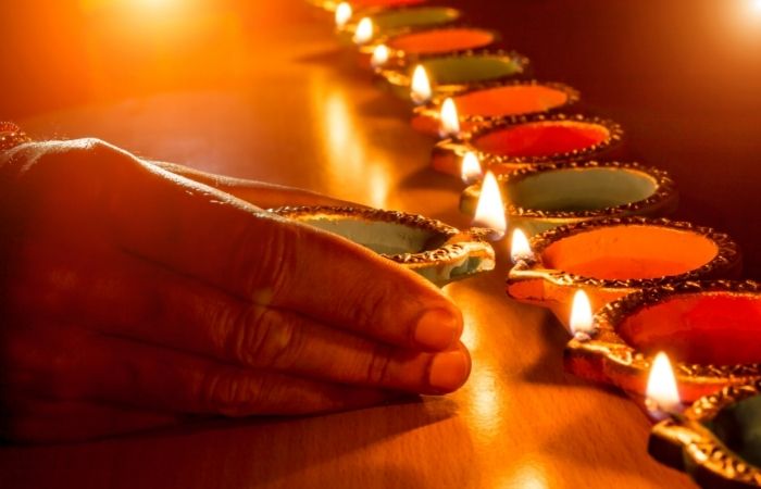 diwali celebración indica del año nuevo