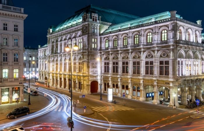 fotografía de Viena por la noche