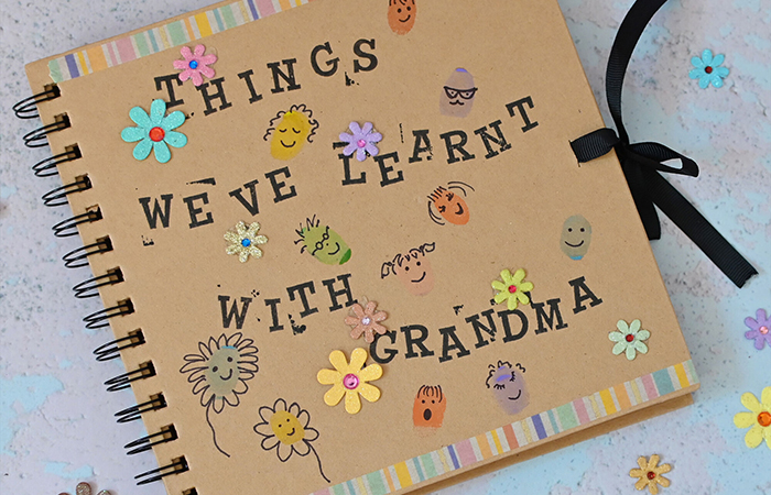 manualidades para los abuelos: cuaderno de scrapbooking