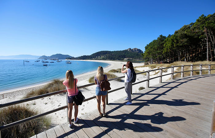 Playa de Rodas en Vigo, Pontevedra, Islas Cíes