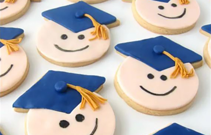 recetas de graduación: galletas con fondant