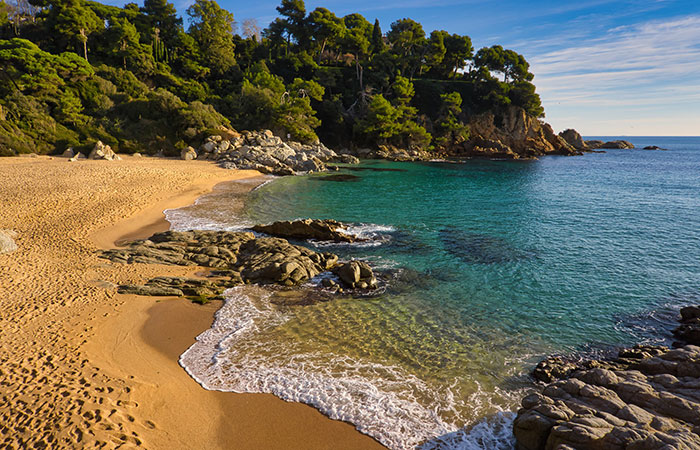 Playa de Santa Cristina en Lloret de Mar, Girona