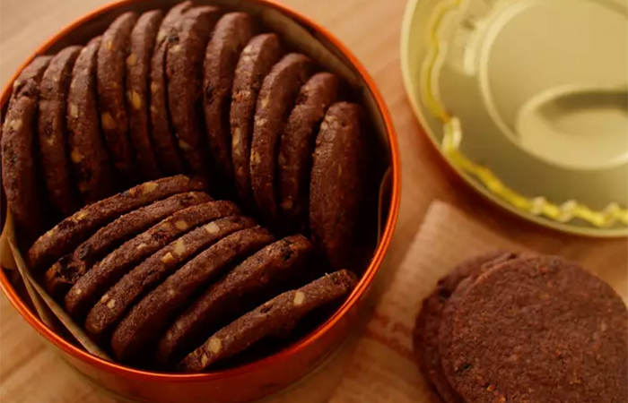 recetas de cacao: galletas con frutos secos 