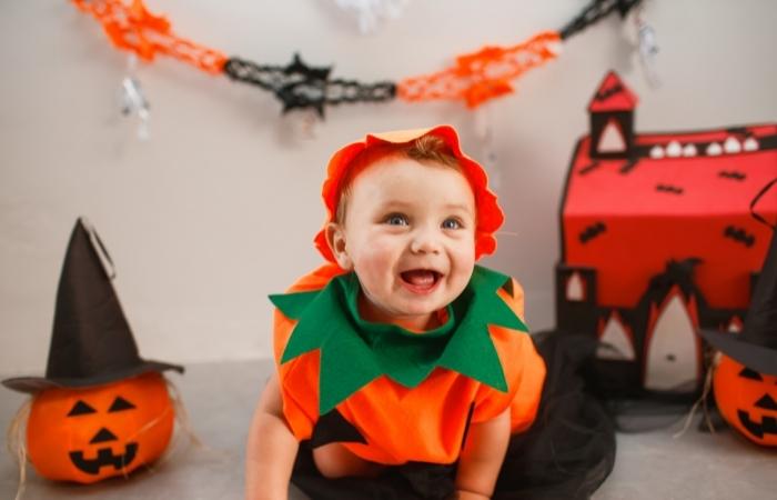 Disfraces de Halloween para bebés: de calabaza