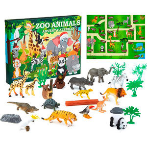 calendario de adviento animales zoo granja dinosaurios