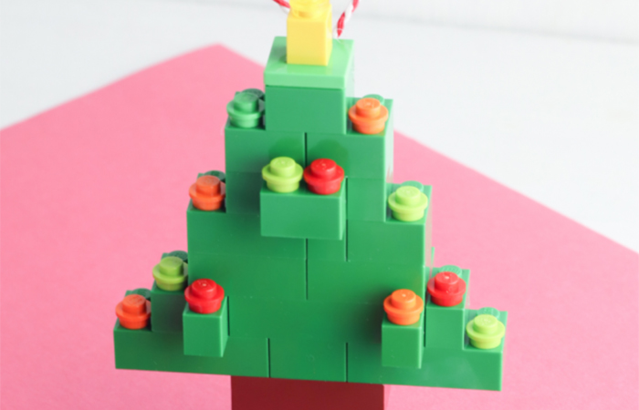 adornos de Navidad con LEGO