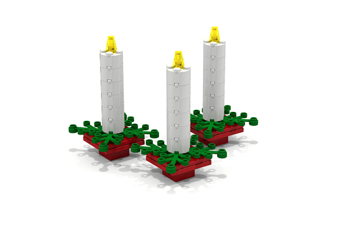 velas hechas con LEGO