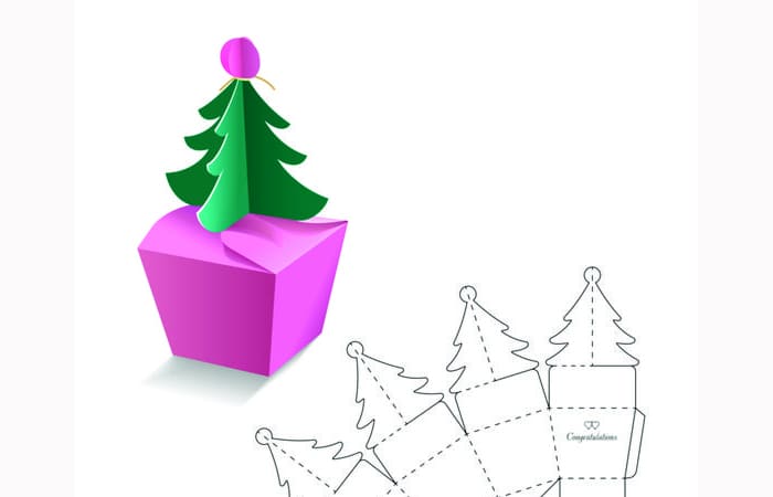 Cajita de árbol de Navidad
