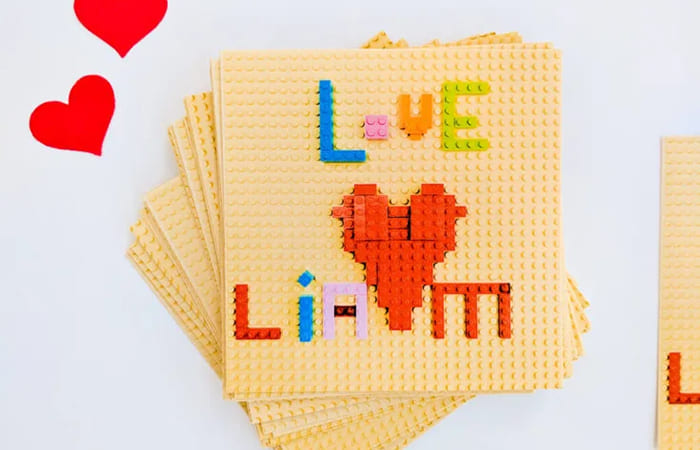 regalos de San Valentín con LEGO: Tarjeta de felicitación