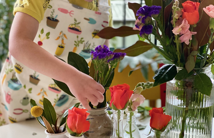 Ideas para hacer arreglos florales Montessori