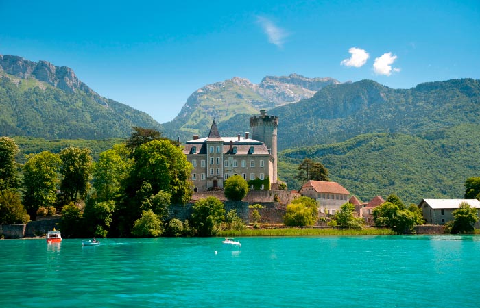 Lago Annecy Francia lago bonito castillo