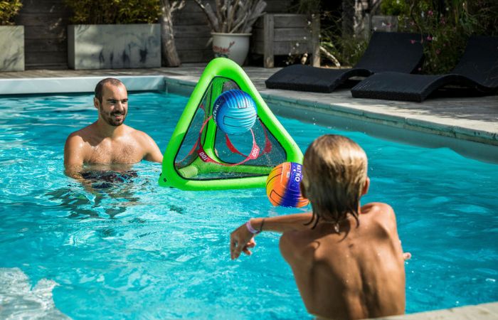 aprender a nadar jugando: Canasta flotante 360 grados