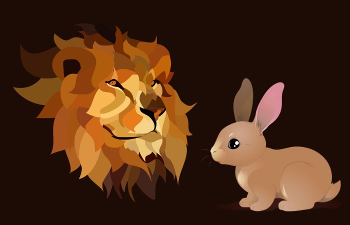 fábulas con moraleja: El león y el conejo