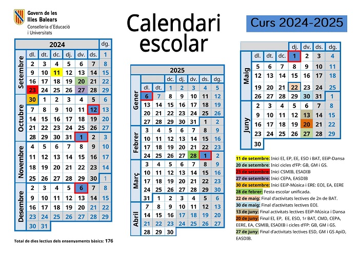 Calendario escolar de las Islas Baleares