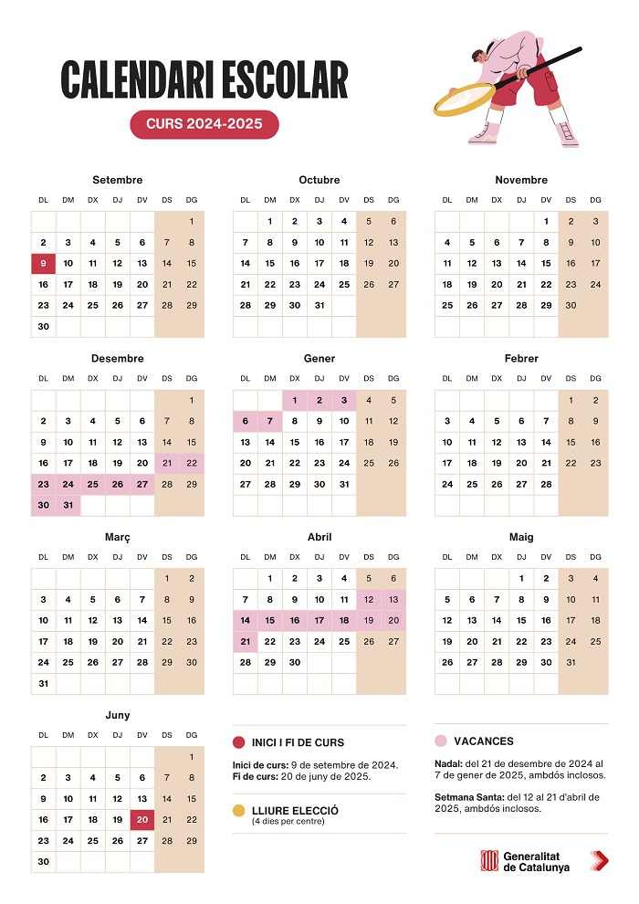 Calendario escolar de Catalunya