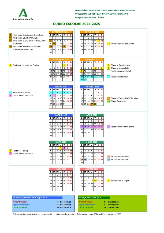 Calendario escolar de la provincia de Córdoba