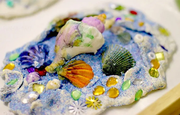 actividades artísticas: creatividad con conchas