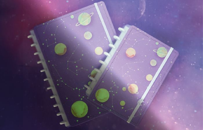 Cuaderno Inteligente: purple galaxy