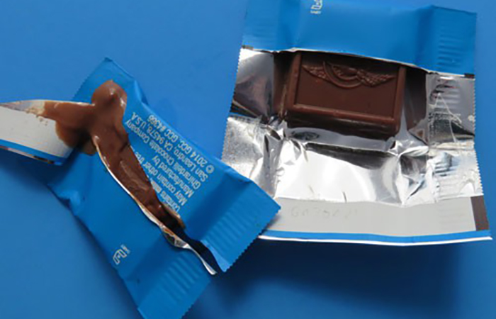 Experimento de evaporación con chocolate: chocolatinas