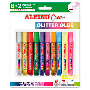 artículos para manualidades y papelería online: Glitter glue de Alpino