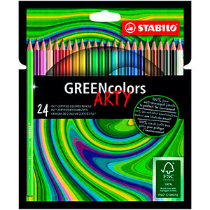 comprar artículos para manualidades y papelería online: lápices green color de Stabilo
