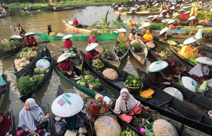 Mercados flotantes, Banjarmasin mercados del mundo