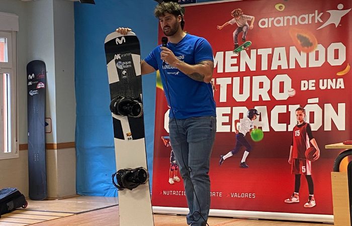 Aramark: Lucas Eguibar habla a los niños de su disciplina deportiva