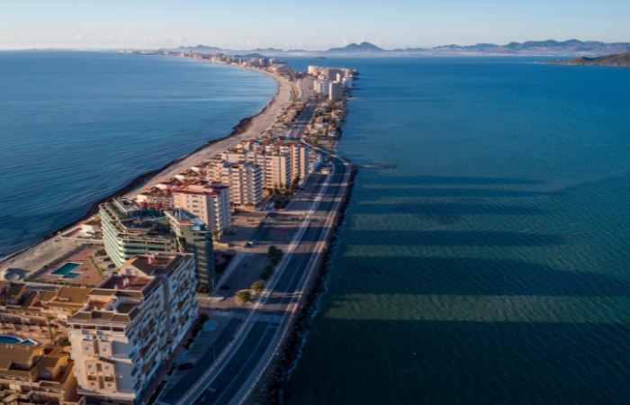 Vista aérea de La Manga del Mar Menor