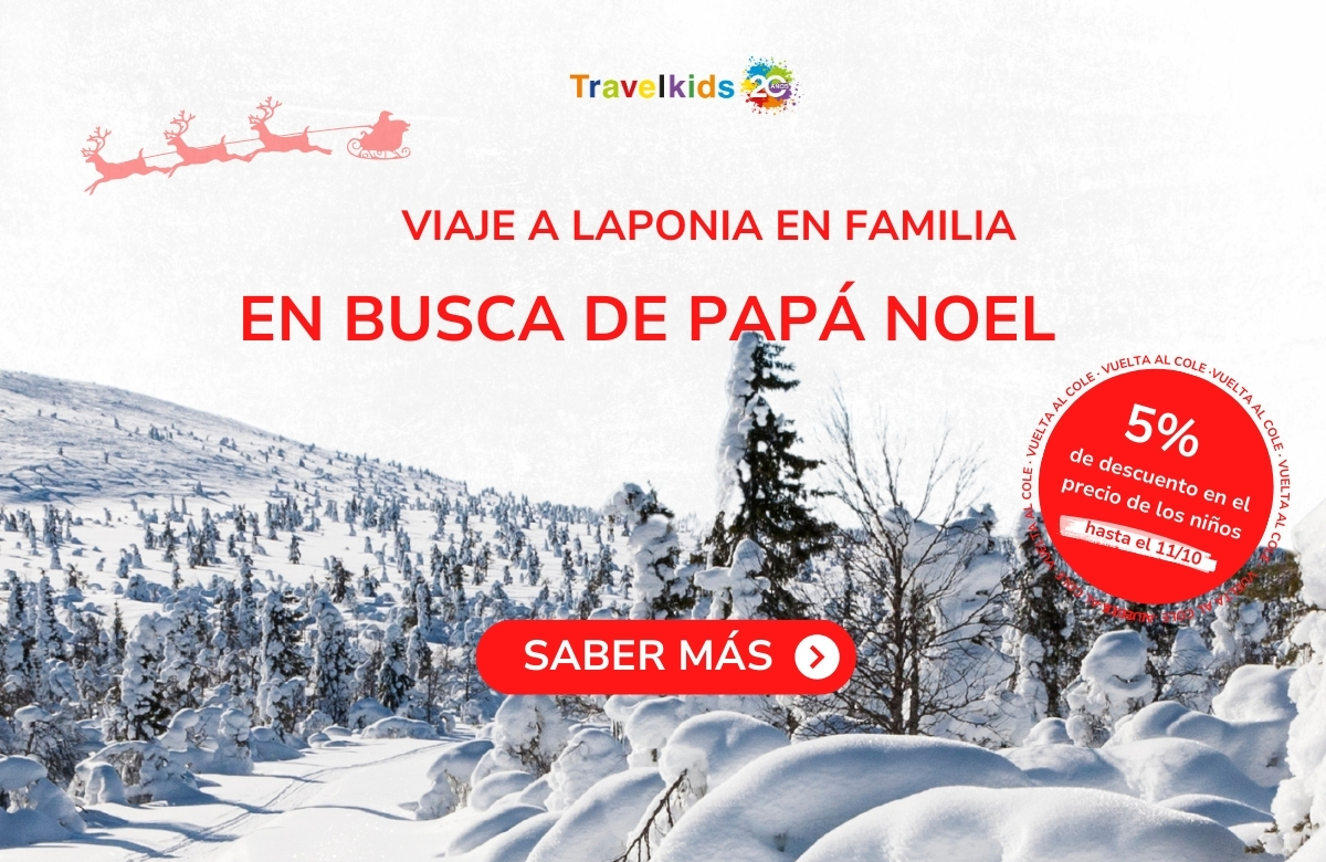 Banner viaje a Laponia para conocer a Papá Noel de Travelkids